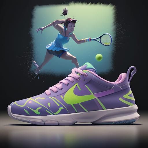 Epic tennis shoe  splash art 