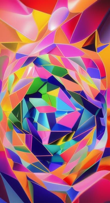 Geometric art, vector art, refined crystalline shapes
shatte...