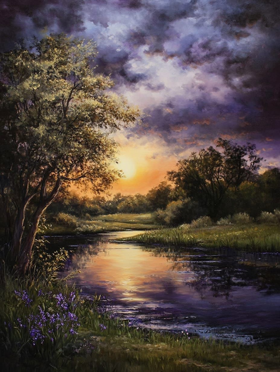 Riverscapes in amethyst