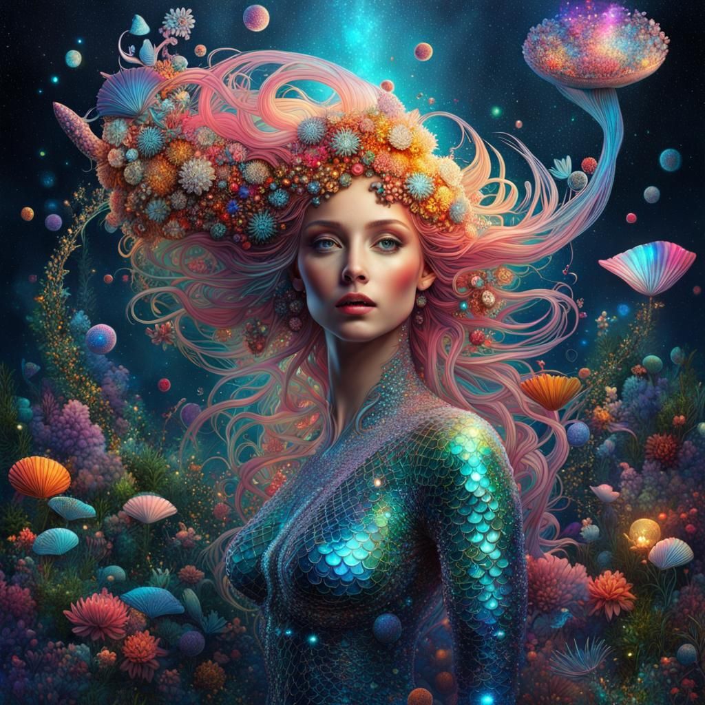 Mermaid's Reality - AI Generated Artwork - NightCafe Creator