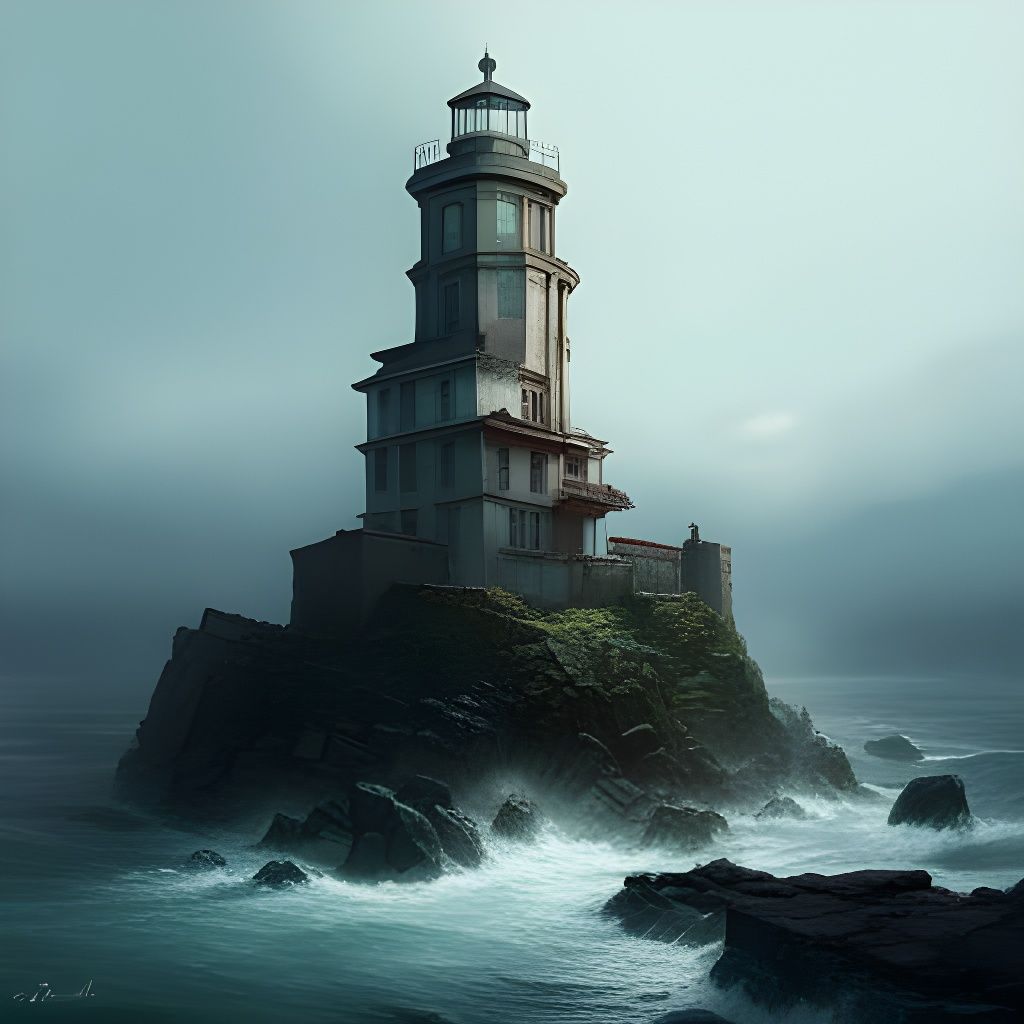 A lighthouse of no light - AI Generated Artwork - NightCafe Creator