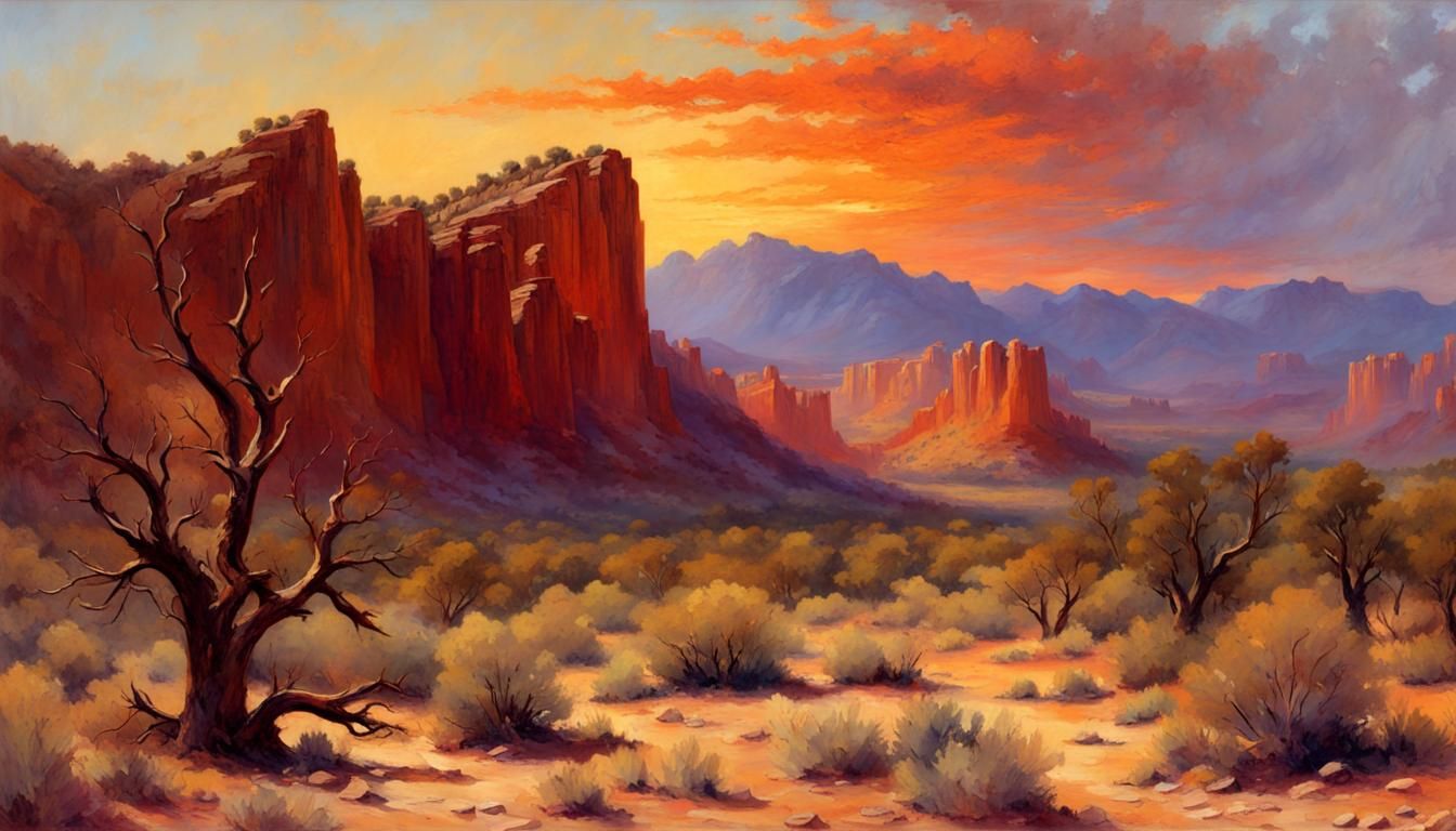 16k resolution, art by Frederic Remington, Thomas Moran, str...