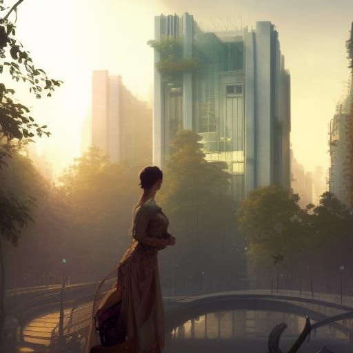 A solarpunk city - AI Generated Artwork - NightCafe Creator