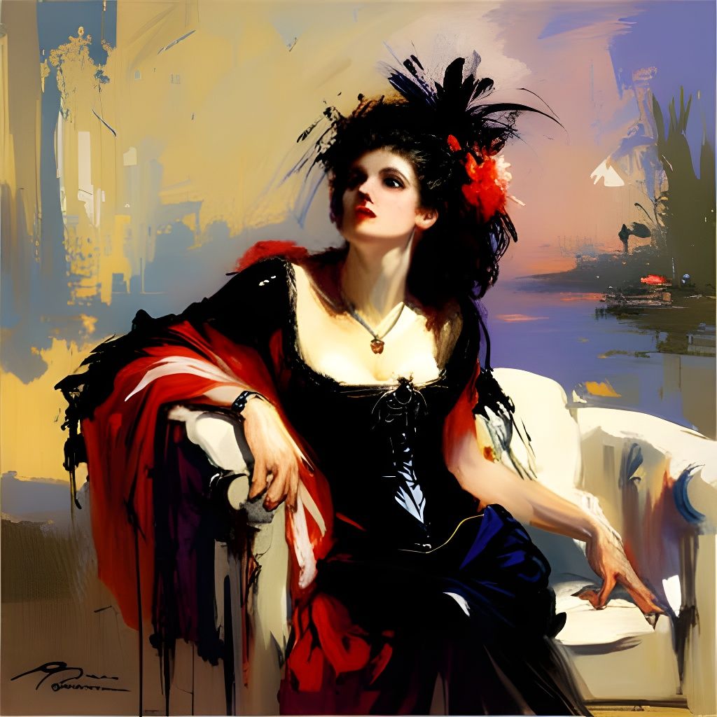 Gothic queen Pino Daeni gothic art romanticism beautiful col...