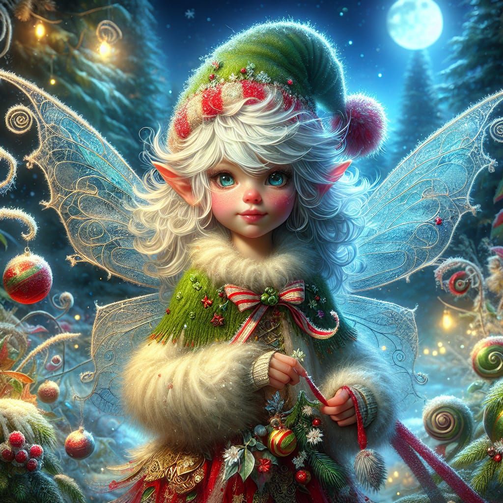whimsical beautiful christmas-fairy   by @Angelika