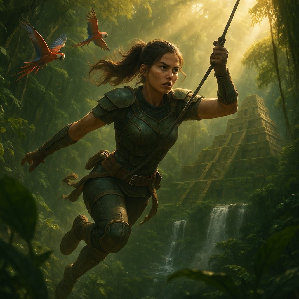 Brave jungle heroine