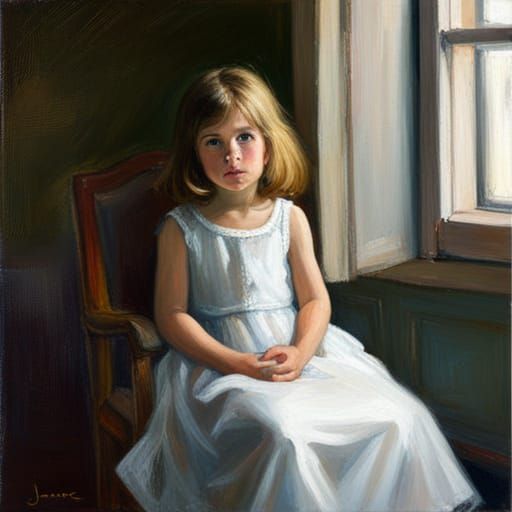 Girl in a white dress
