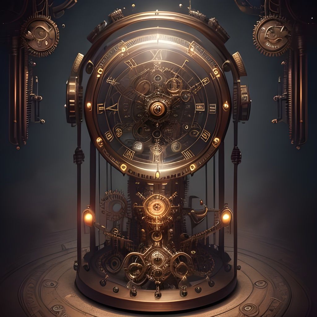 Steampunk time machine - AI Generated Artwork - NightCafe Creator