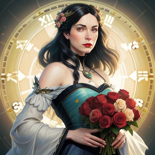 Roses girl - AI Generated Artwork - NightCafe Creator