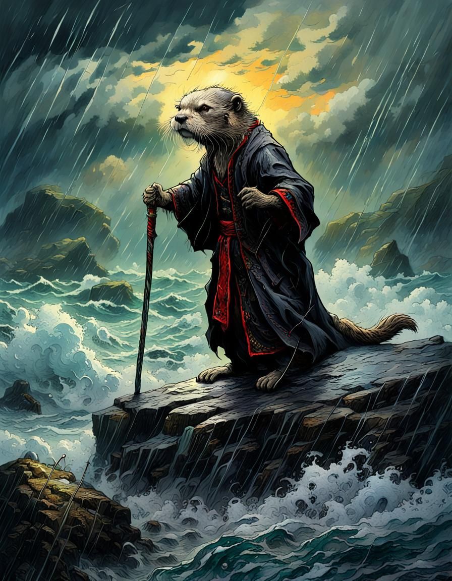 Otters-san thinking AT life  by @Roswarcus