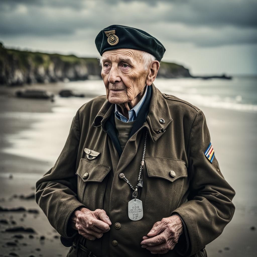 Dog Tags at Normandy Beach: Memories of Fallen Friends  by @Mister