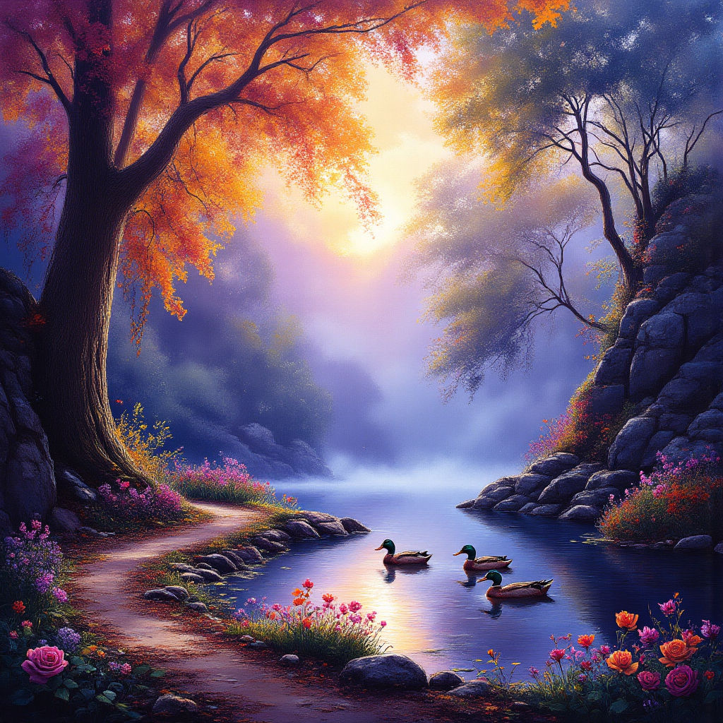 Mallard Ducks feeding