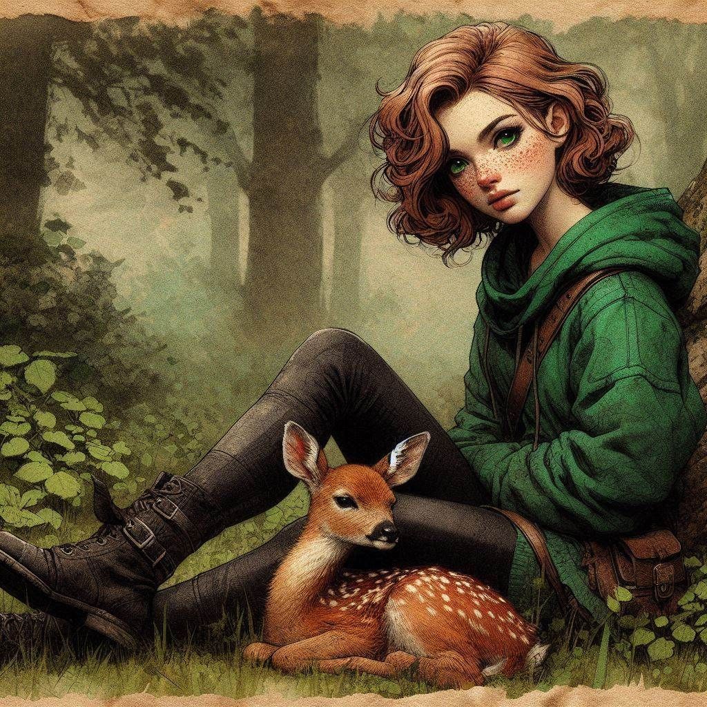Girl and the Fawn