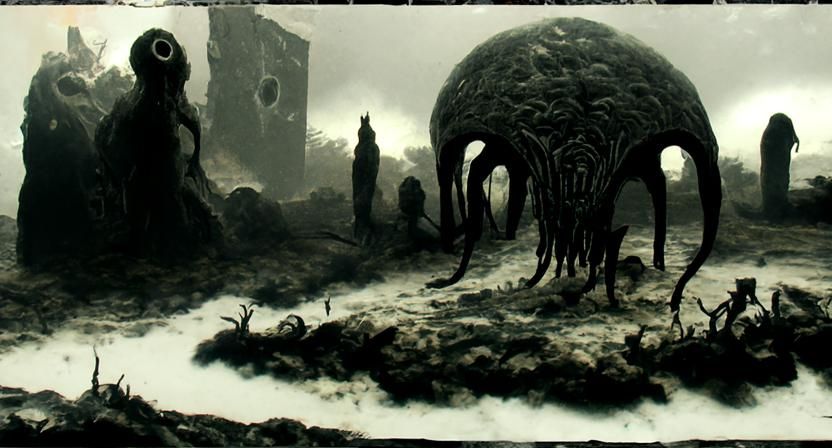 Eldritch beast cruising thru his beautiful home