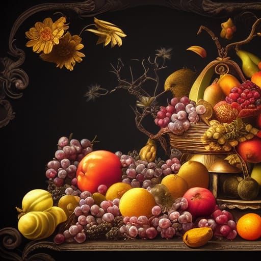 Fruits in Baroque style undefined