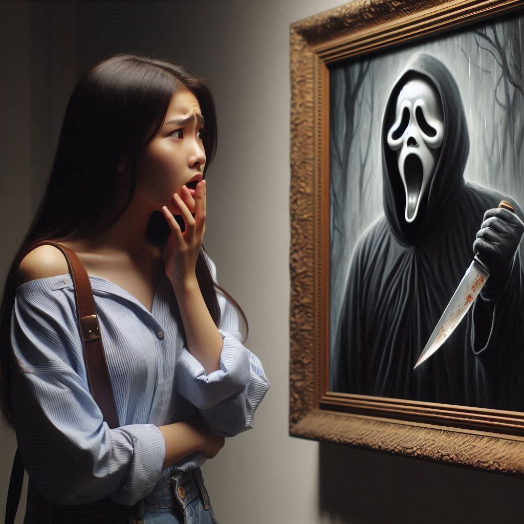 Painting of Ghostface