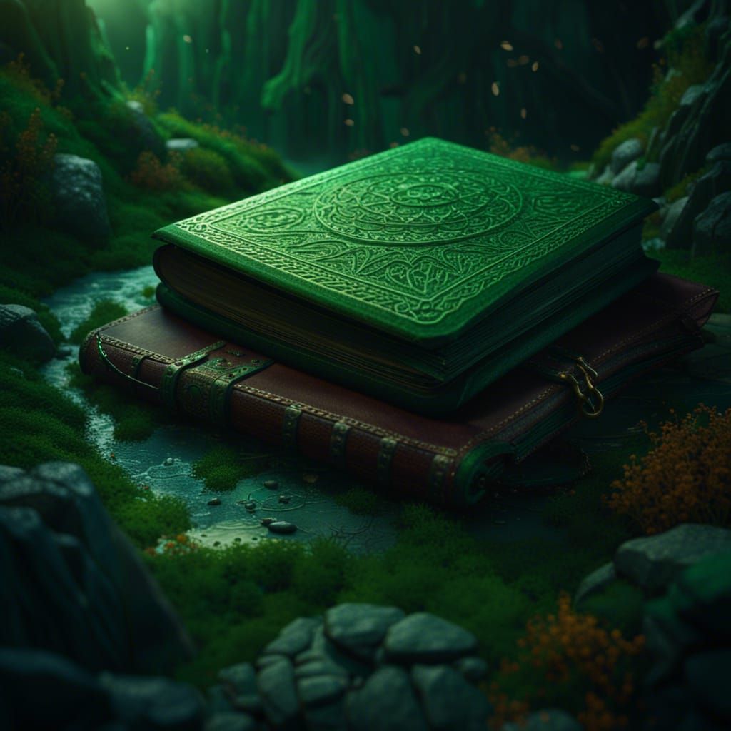 A Green Book - Ai Generated Artwork - Nightcafe Creator