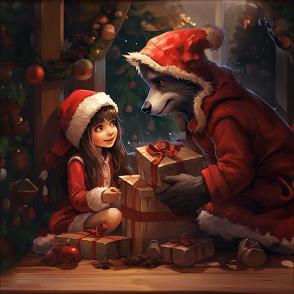After The Story - Little Red Riding Hood and the Big Bad Wolf Exchange Christmas Presents