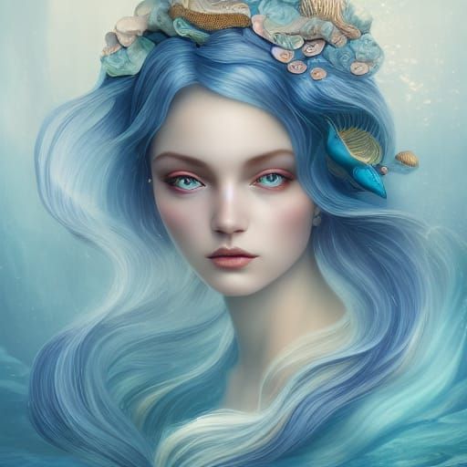 A beautiful woman ,elegant stranger e mysterious,goddess of the sea ...