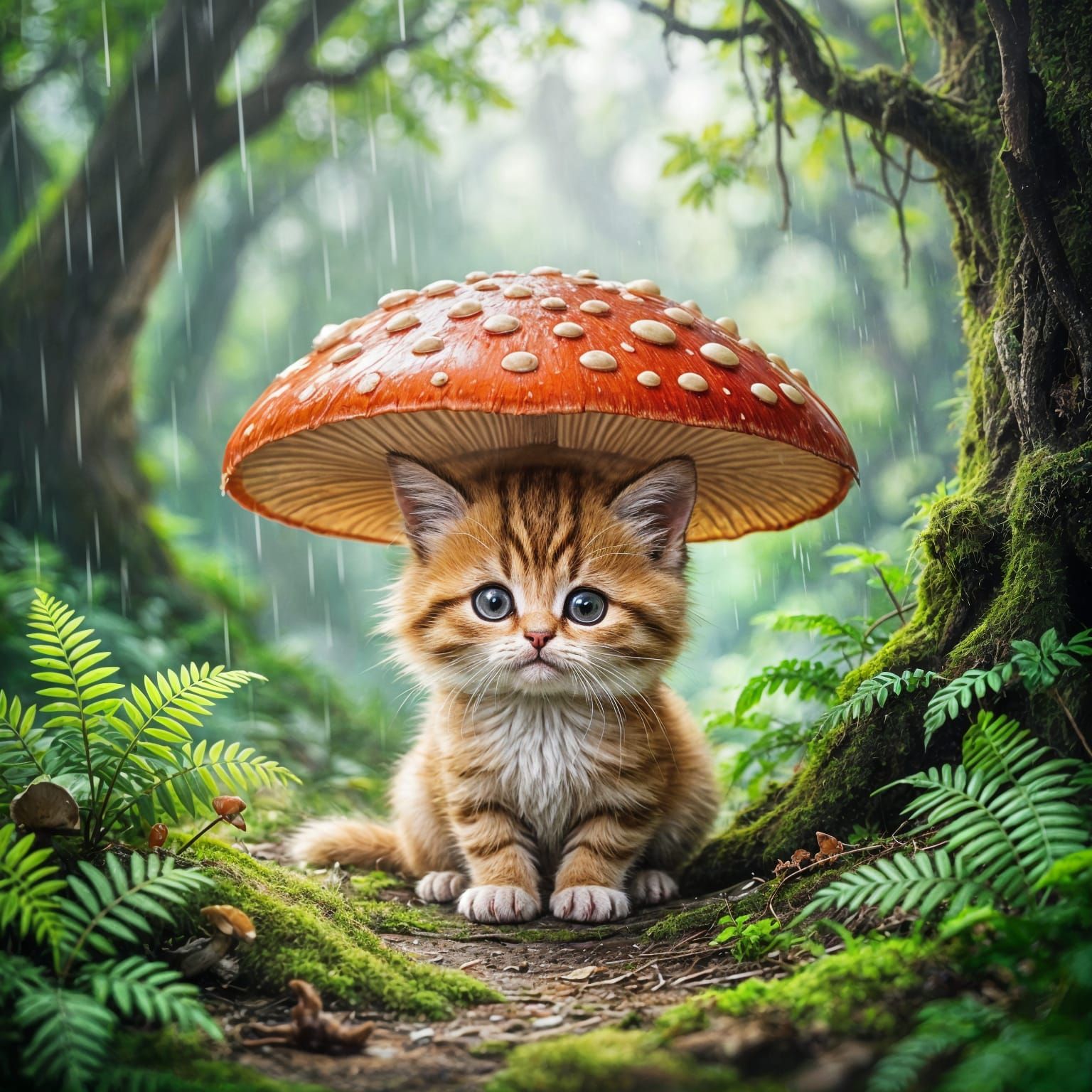 An odd meeting in the rainy forest! - Start Image 1