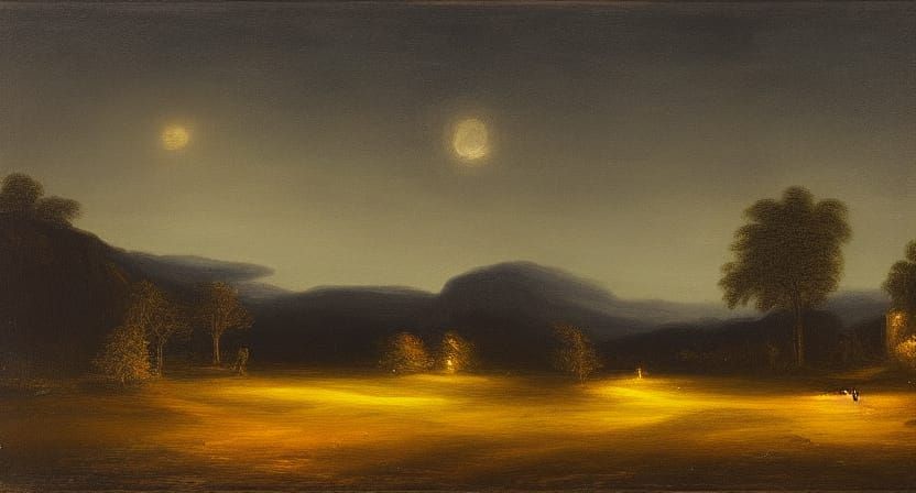at night landscape