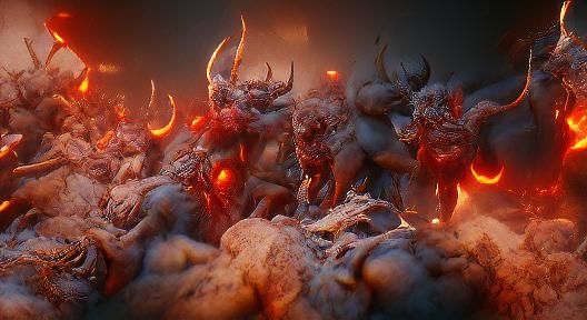Demons rising from hell