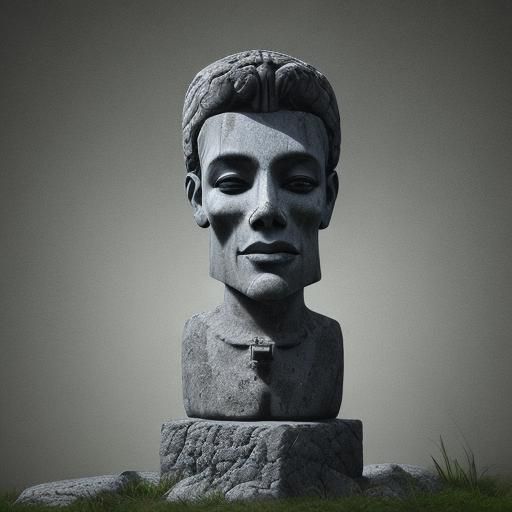 Skull and Moai Emoji Mashup