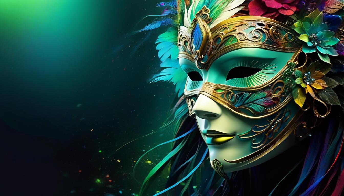 (Masks:3.0), maximalist, colorful, detailed, Swarovski cryst...
