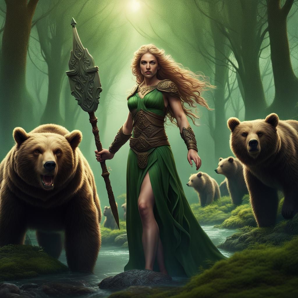 Artio Celtic Goddess Of Hunt Forests And BEARS AI Generated Artwork artio-celtic-goddess-of-hunt-forests-and-bears-ai-generated-artwork