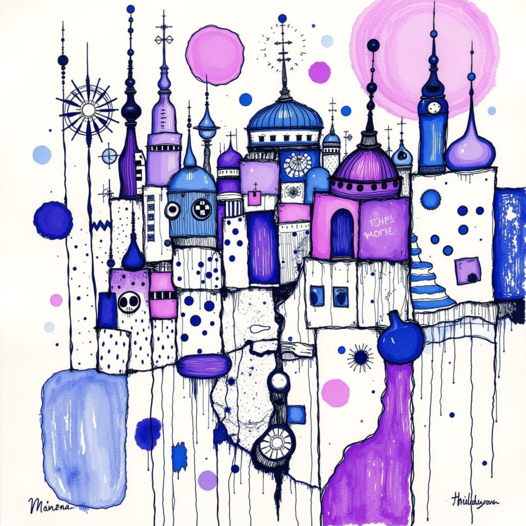 <lora:BLUEBERRY INK:1.0> Hyena