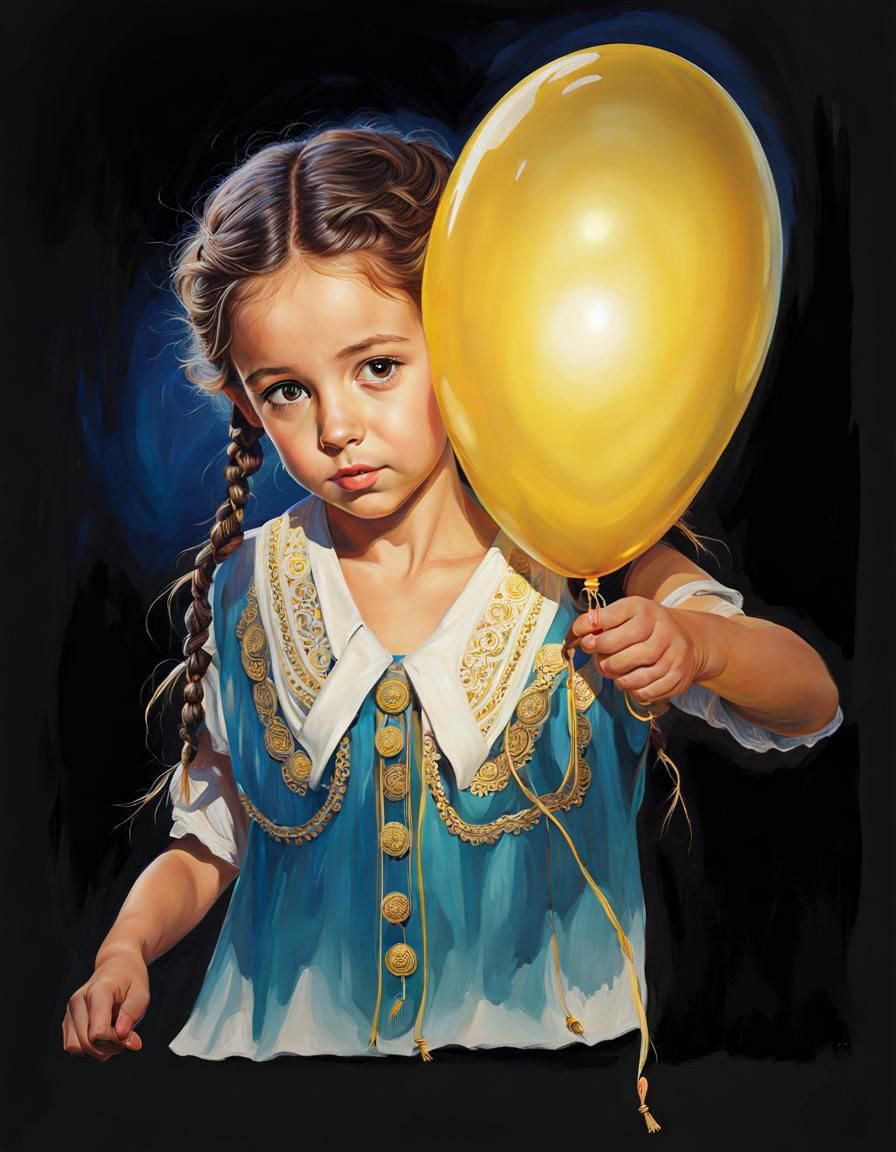 girl & balloon - AI Generated Artwork - NightCafe Creator