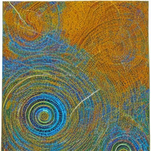 Biomorphing Geoglyph Synchronism // Wall, Josephin... - AI Art