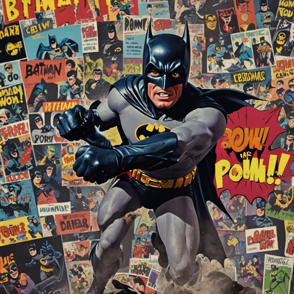 POW! The Poster-Starring Batman - AI Generated Artwork - NightCafe Creator