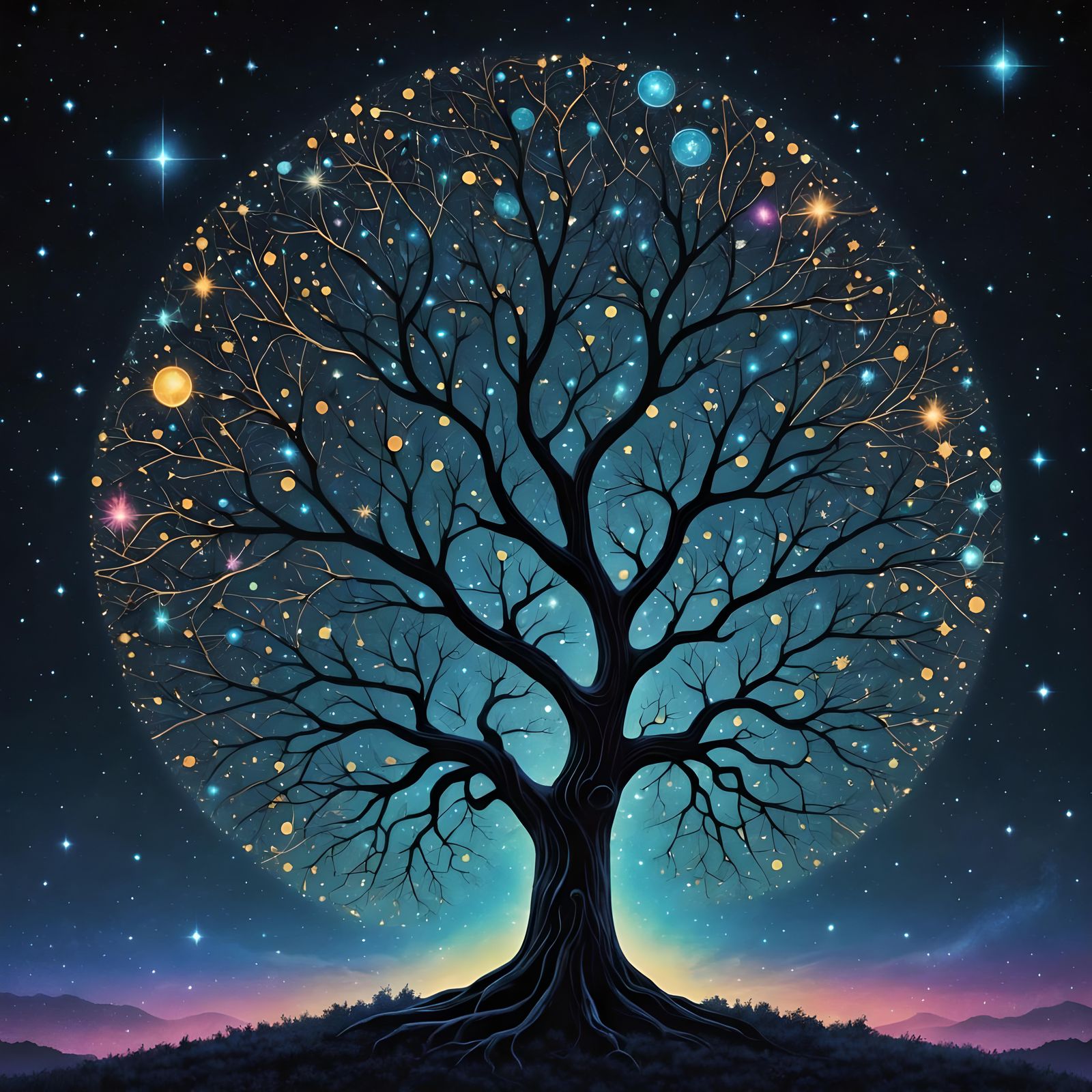 tree made of constellations