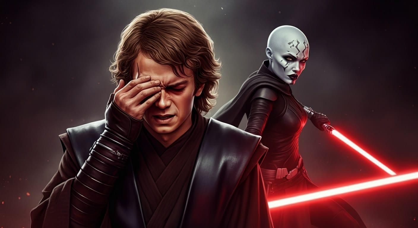 How Anakin Skywalker received his battlescar fighting against Asajj Ventress