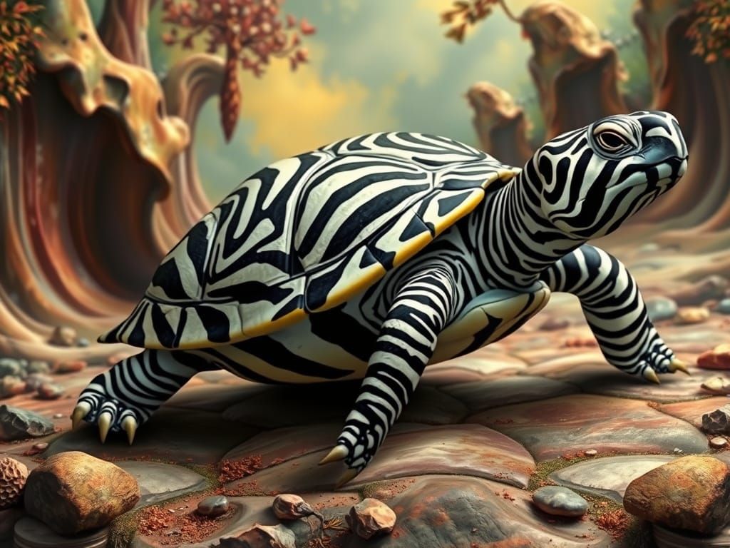 A Zebra Turtle  by @haightash wong