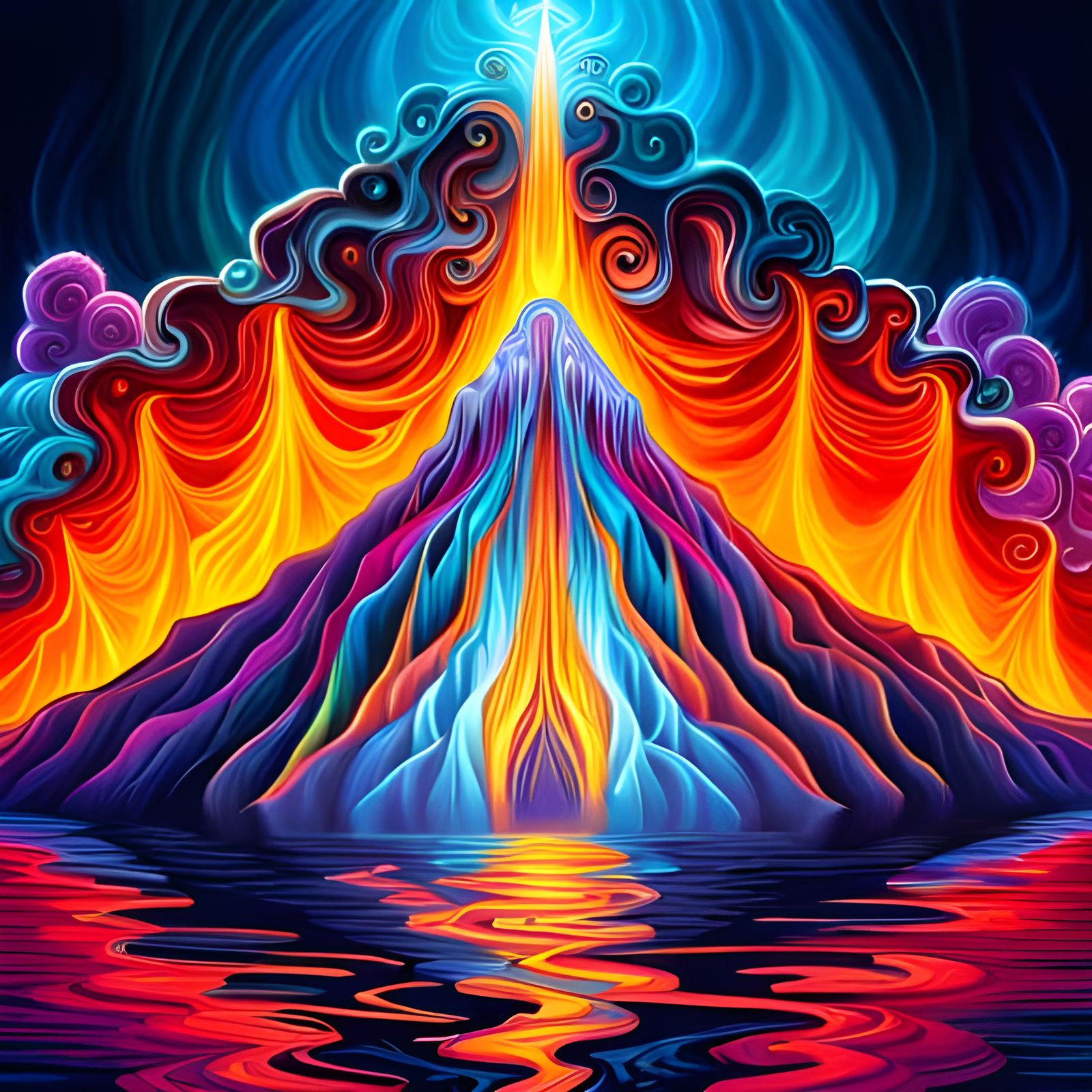 Psychedelic Volcano  by @SpaceViking