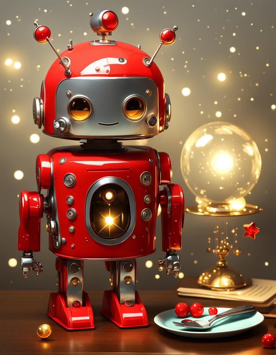 cute metal robot