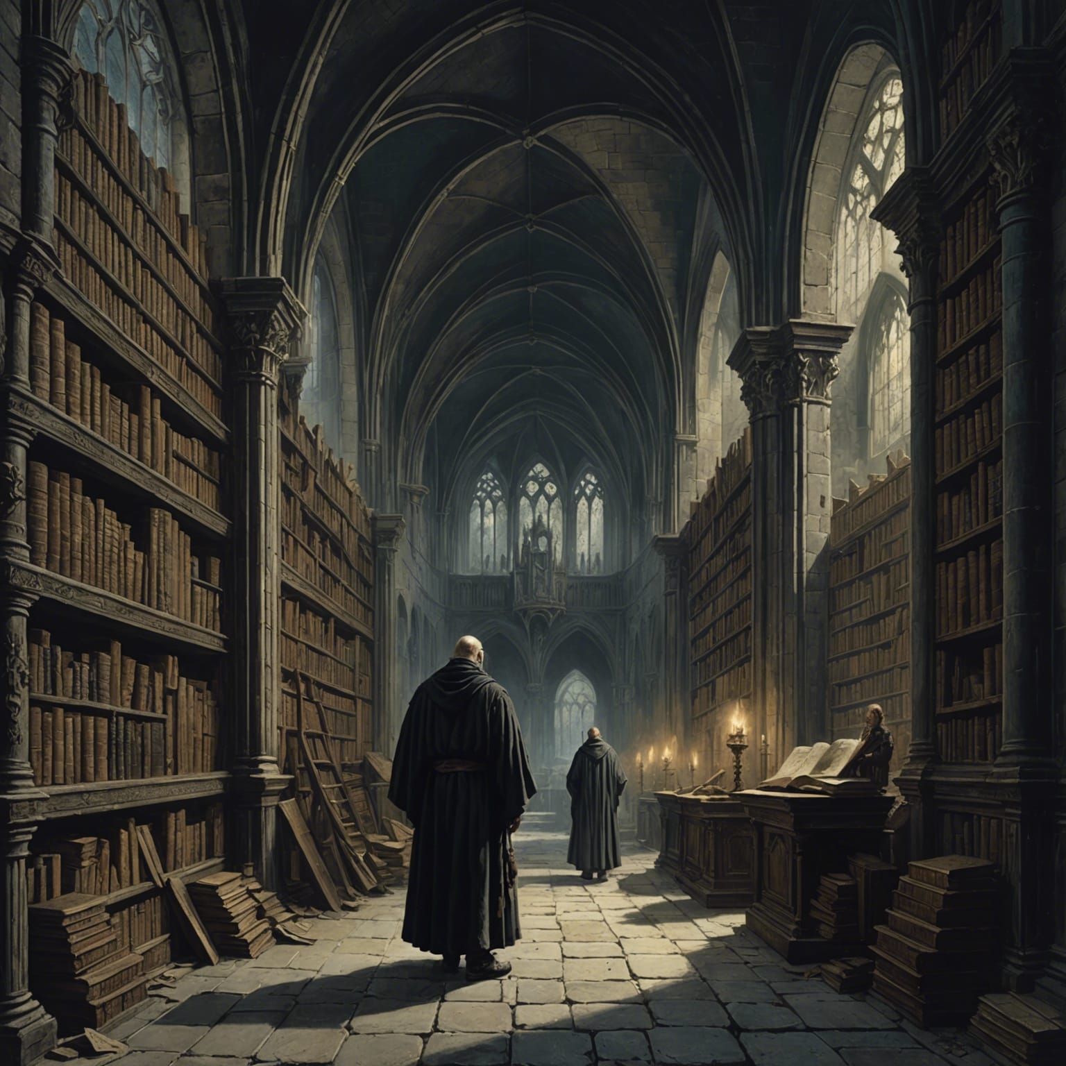 In the ancient library  by @Fuchsia23