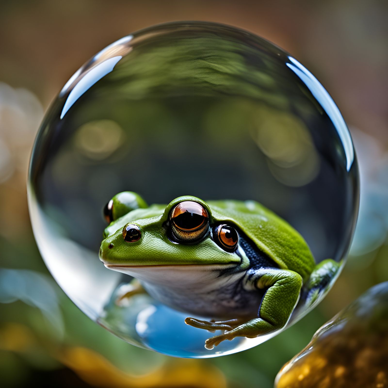 frog in drop of water
