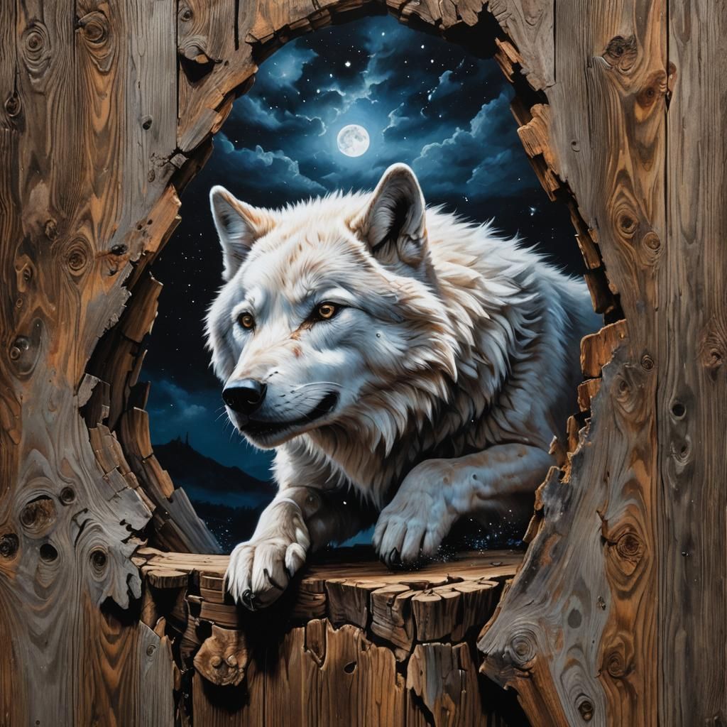 Great White Wolf  by @Michele Risner