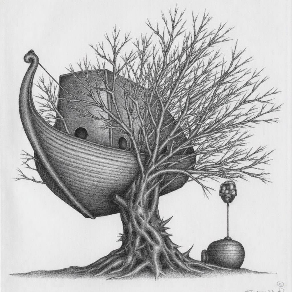 Not having made it because of the quickly receding flood