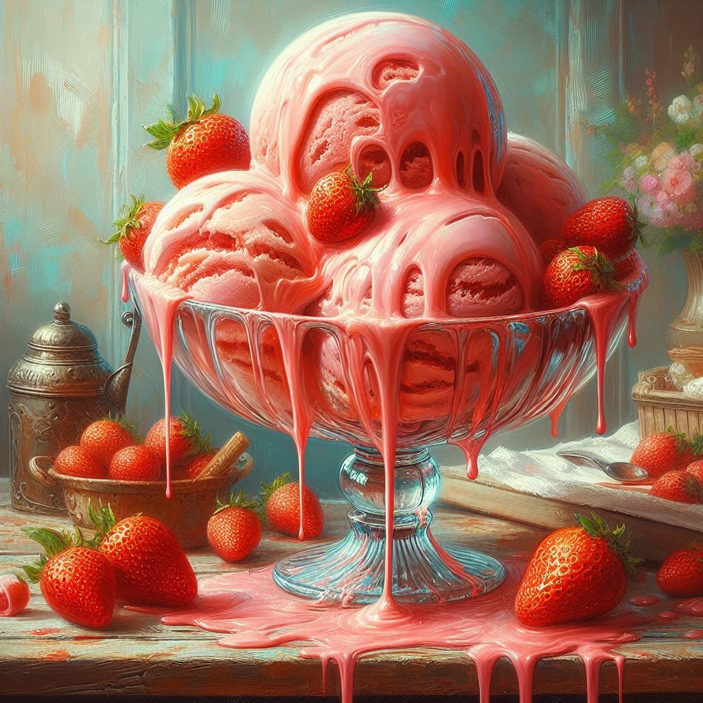 Strawberry Ice Cream Melting