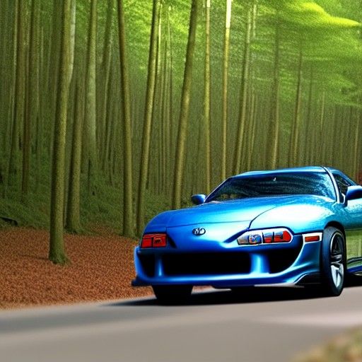 Toyota Supra Breezing through The Forest