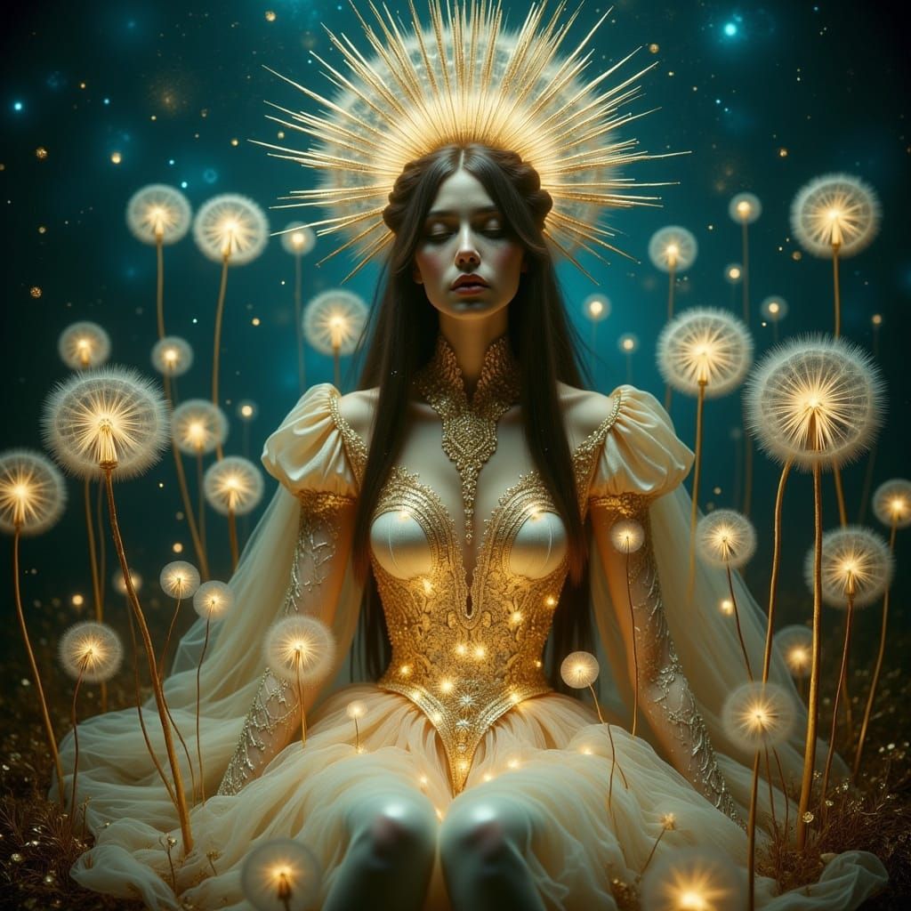 Dandelion Queen's Celestial Baroque Portrait