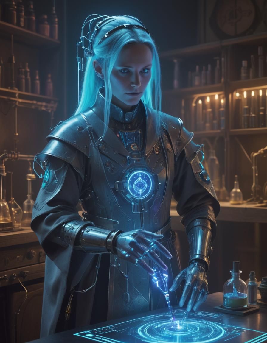 Medieval Alchemist Transforms to Cyber Alchemist