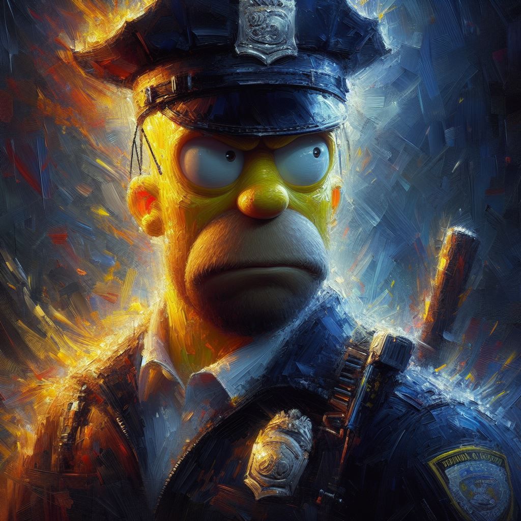 Cop portrait of Homer