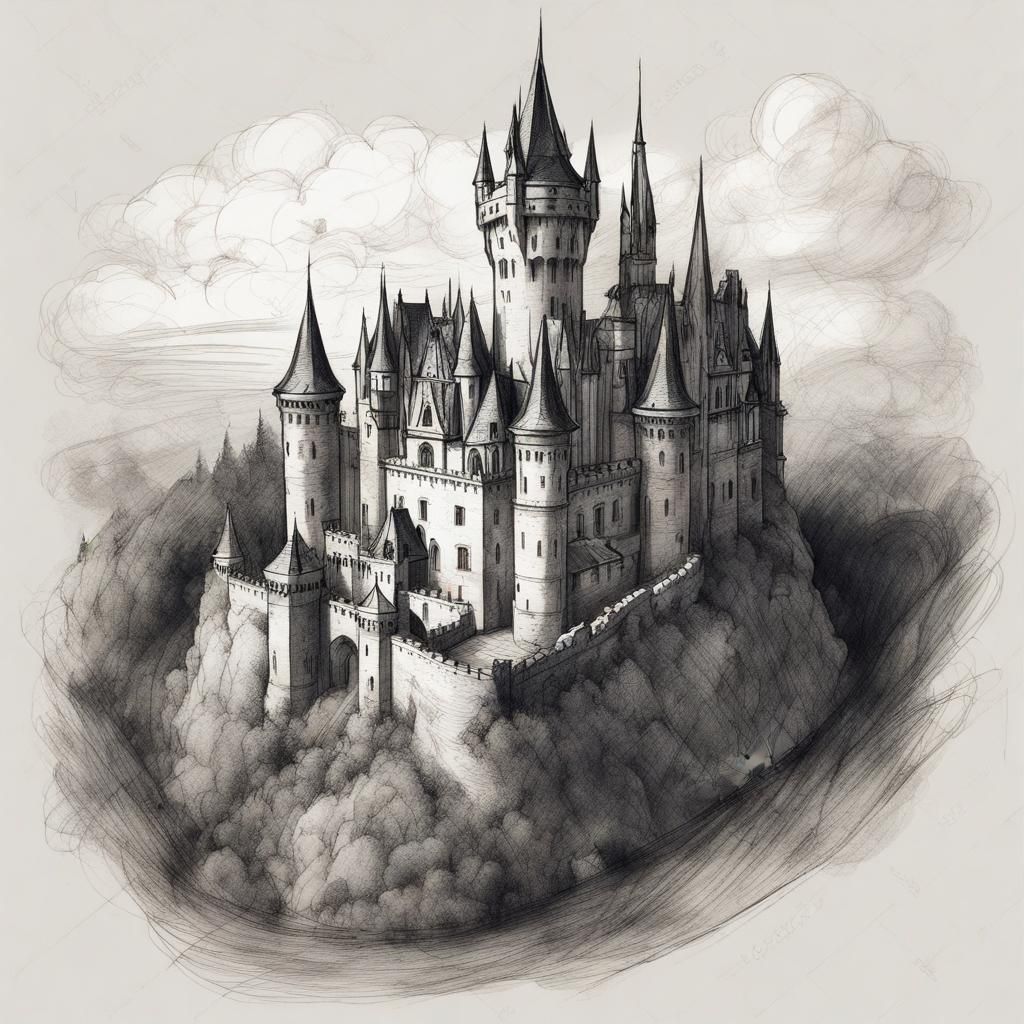 Sketch of a mysterious castle