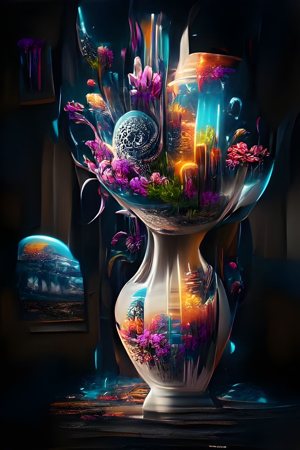 The flower vase