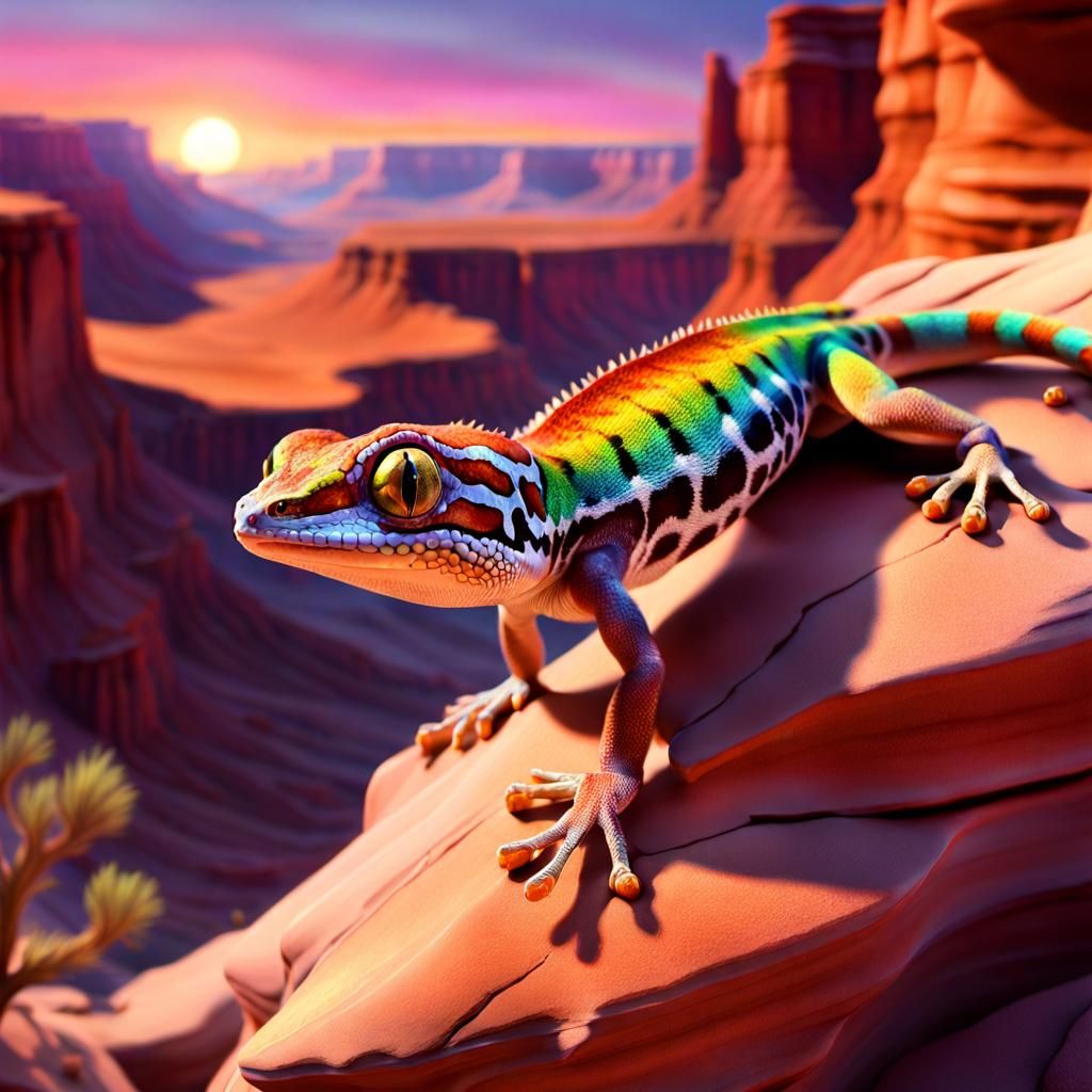 Desert gecko   by @Candie Floss